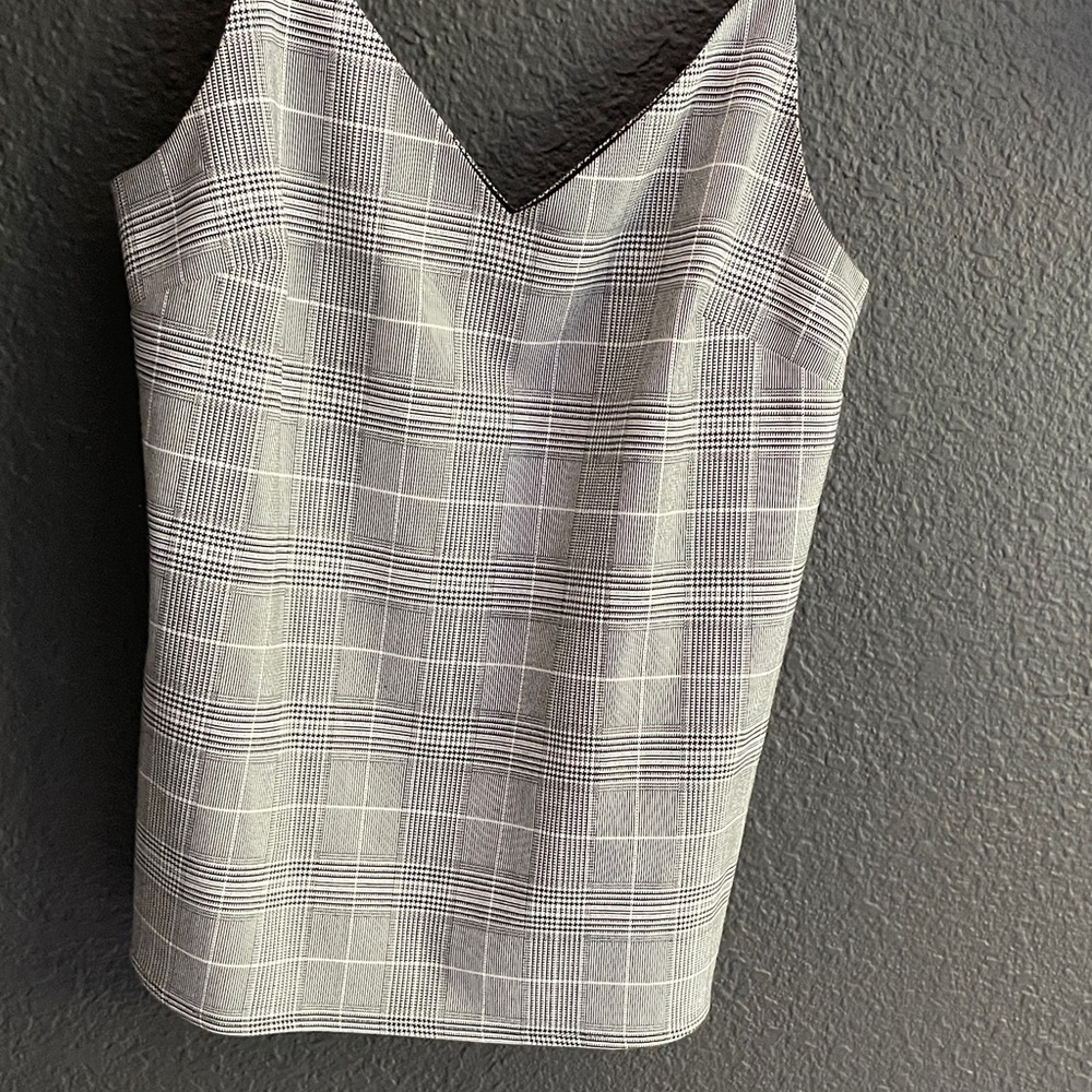 Banana Republic Gray Checkered Camisole